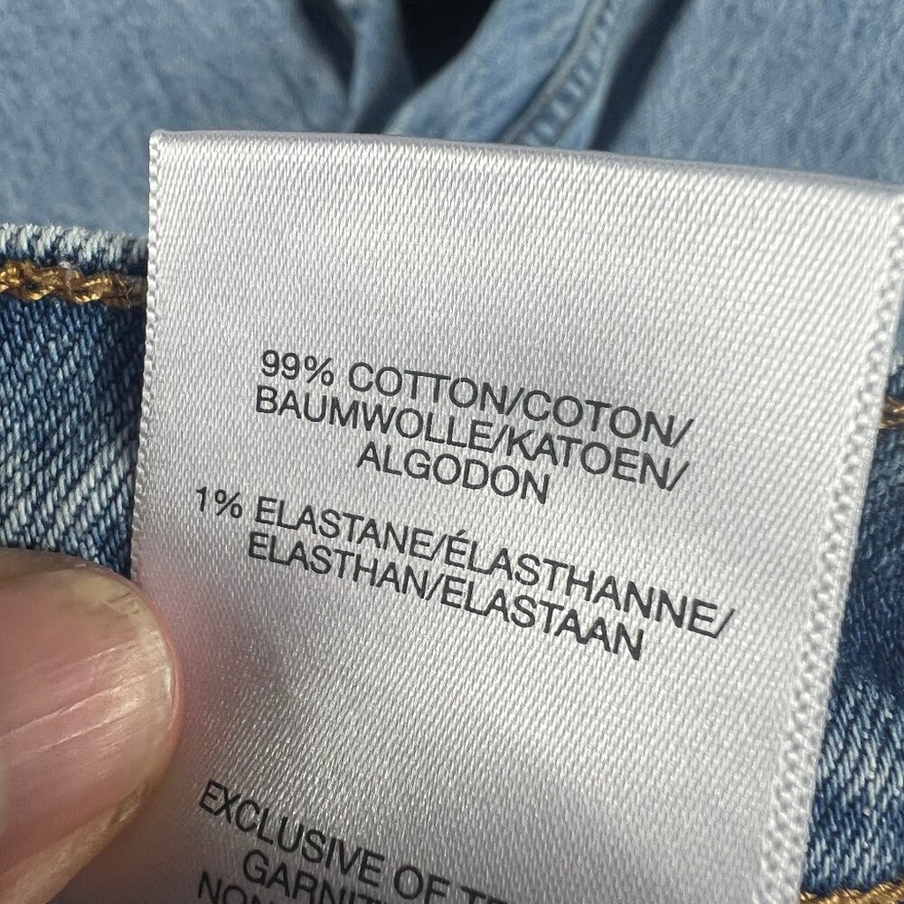 Silver Jeans Women's 28x27 Frisco Straight Ankle Blue Distressed Denim Tag 27x28 - Picture 9 of 16